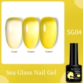 LILY'CUTE SG04 Sea Glass gelber Nagellack 7ml mit verschiedenen Schichteffekten - Gelb-SG04