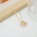 Elegant gold wave-shaped hair clip featuring a circular claw-mount for DIY decoration - No. 04 Bobby Pin (Gold Claw)