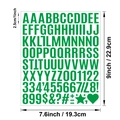 1-inch green alphabet and number vinyl stickers for DIY scrapbooking and crafts - 1 Inch Bold-Dark Green