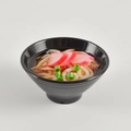 Miniature Japanese udon noodle bowl model with pink narutomaki and green onions - Ham Noodles - No Ring