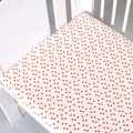 Soft cotton baby crib sheet with cute cherry prints and elastic band for standard mattresses - Cherry / 120*60cm