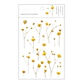 Yellow gypsophila dried flower PET flat stickers for cute journaling DIY scrapbooking decor - Gypsophila