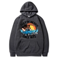 Dark grey Gulf of Mexico beach hoodie with vintage truck print and kangaroo pocket - Dark Gray