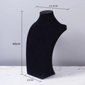 Black velvet necklace display bust mannequin 40cm height for jewelry presentation - Black Velvet H-type 40cm High