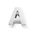 Hochwertiger polierter Edelstahl-Anhänger Buchstabe A für DIY-Namensketten - Buchstabe A / Silber