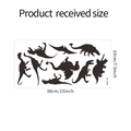 Detaillierte Größenangaben für KG174 Cartoon Dinosaurier Silhouette Wandaufkleber - 19*38CM
