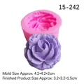3D rose flower silicone mold for fondant and baking with detailed petal textures - Pink Rose