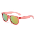 Gafas de sol para niños con montura roja transparente y lentes con degradado verde - Rosa Transparente/Mercurio Rosa