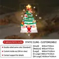 Christmas static window stickers size chart with Santa and reindeer in five size variants - S (30x50cm) / Red Theme (P-SD428)