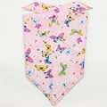 Pink pet bandana with colorful butterfly patterns and white polka dots for cats and dogs - L / Pattern 22/Pink Butterfly Polka Dot