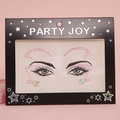 Face stickers with pink iridescent rhinestones and butterfly patterns for music festivals - HF-161-Pink Iridescent Butterfly Style