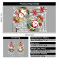 Christmas static window decals with Santa Claus, snowmen and bells measuring 45x60cm - Integrated Christmas Stickers A (45*60cm)