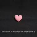 Pink heart-shaped resin brooch for DIY bags and shoes, sized 2x1.8cm with pearly finish - Colorful Heart Small / Pink