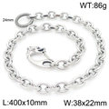 Punk wolf head stainless steel wallet chain with 400mm O-link and lobster clasp - Style D - Dragon Head (KK109-Z)