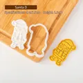 Set tagliabiscotti Babbo Natale per pasticceria natalizia, stampo in plastica 4,4x7,5cm - Babbo Natale D / 4.4x7.5cm