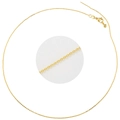 Collana a catena O regolabile minimalista placcata oro 18K con chiusura a moschettone - Oro