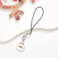 Simpatico ciondolo Babbo Natale in smalto con cinturino per decorazione regalo Natale - Babbo Natale / Argento