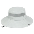 Hellgrauer Outdoor-Sonnenhut mit atmungsaktivem Mesh und verstellbarem Kinnriemen - Verstellbar / Hellgrau