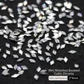 Mini rhombus beveled white zircon 2x4mm loose gemstone for nail art decoration - White Rhombus (H195-23#)