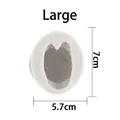 Large 3D owl silicone mold for handmade soap and plaster, 7cm height specification - Large / Gray