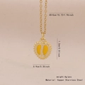 Collier en acier inoxydable doré avec pendentif en forme de cœur de pulpe de durian - Durian