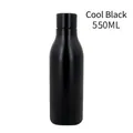 Matte black stainless steel cola bottle thermos 550ml with smooth finish - Powder Coating Black