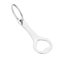 Silver heart-shaped bottle opener keychain made of premium polished stainless steel - Heart Shape Opener / Type 2 58.6X23MM