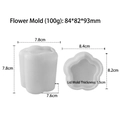 Flower shaped silicone resin mold set for DIY containers with lid dimensions and weight - Flower Shaped Cup Mold with Lid J-282