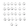 Set de 26 colgantes redondos de acero inoxidable plateado letras A-Z para joyas DIY - Letra A / Color Acero