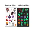 Luminous Halloween cartoon tattoos with day and night glow effects for kids - 120*76mm / Mummy Vampire Pattern (WS-K85)