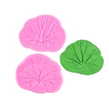 Stampi in silicone a foglia di loto rosa e verde con venature per decorazioni in pasta di zucchero - Rosa 17-855 (Foglia di Loto Grande)