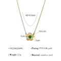 Collana a fiore in acciaio inossidabile placcata oro 18K con ciondolo in giada malese - Ciondolo Girasole in Giada Malese (SN23082809G)