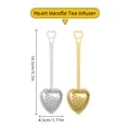 Heart-shaped stainless steel tea infusers in gold and silver finish with handle - Standard Stainless Steel - Handle Style