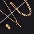 Cross Hollow Ring Set / Gold