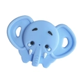 Funny light blue elephant silicone baby pacifier with large ears and round trunk design - Elephant Pacifier / Blue