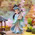 Wang Zhaojun resin figurine in pale blue and pink, Chinese style girl gift, 7.7x4.7x16cm - -35 Medium Wang Zhaojun