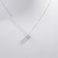 S925 sterling silver lucky four-leaf clover pendant necklace with shiny zircon stones - Platinum Clover Necklace