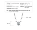 S925 sterling silver mermaid tear necklace with a 4mm D-color moissanite stone - 4mm-D Color / Silver - 0.3ct Moissanite