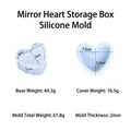 Molde de silicona con forma de corazón para caja de almacenaje con medidas exactas - Molde de Caja de Almacenamiento de Corazón