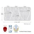 Moule en silicone pour plaques de gobelet 40oz avec tête de mort et licorne - Style 3 Plaque de Nom