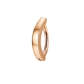 Minimalist curved belly button ring in polished rose gold finish with smooth metal surface - Style 31