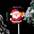 Cute Santa Claus cake topper with yellow gift box for festive Christmas desserts - Soft Glue Santa with Yellow Gift Box / Approx. 4.7x4.7cm