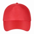Classic red adjustable cotton baseball cap featuring a six-panel structure and curved brim - Polyester - Red