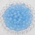 Macro shot of 8mm light blue semi-transparent round glass beads for DIY jewelry making - 4mm / Aquamarine