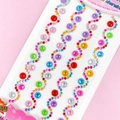 Colorful wave diamond stickers for kids featuring flower shapes and shiny acrylic rhinestones - Wave Sunflower Gems