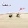 Vintage Tibetan silver alloy 14# charm connector with floral engraving for DIY jewelry - Wide Hole Spacer Style (14#)