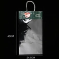 Sacchetto regalo di Natale trasparente con motivo renna e dimensioni 45x24,5 cm - Babbo Natale-Verde (Medio)