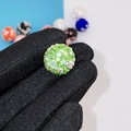 Sparkling green clay ball bead with crystals for DIY jewelry making accessories - 16mm AB Light Green Round Bead