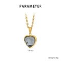 Produktdetails eines 14mm Herzanhängers aus 18K vergoldetem Titanstahl, Gewicht ca. 4g - Nur Anhänger / Gold Grau (KP119925-Z)