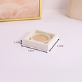 Espositore quadrato bianco per bracciali con dimensioni 9,8cm x 9,8cm x 2,3cm - Vassoio per Gioielli Vuoto 10x10cm